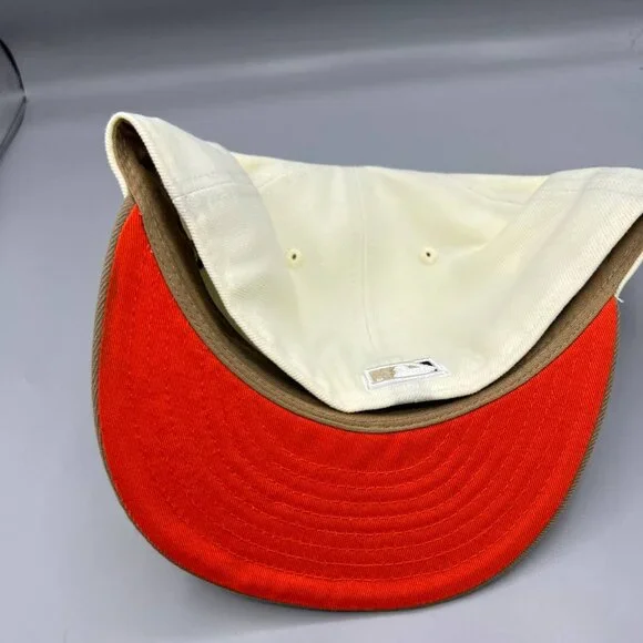Baltimore Orioles Hat Men 7 5/8 White Brown‎ 59Fifty New Era MLB Fitted Cap